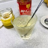 りんご酢とはちみつレモンの炭酸ジュース